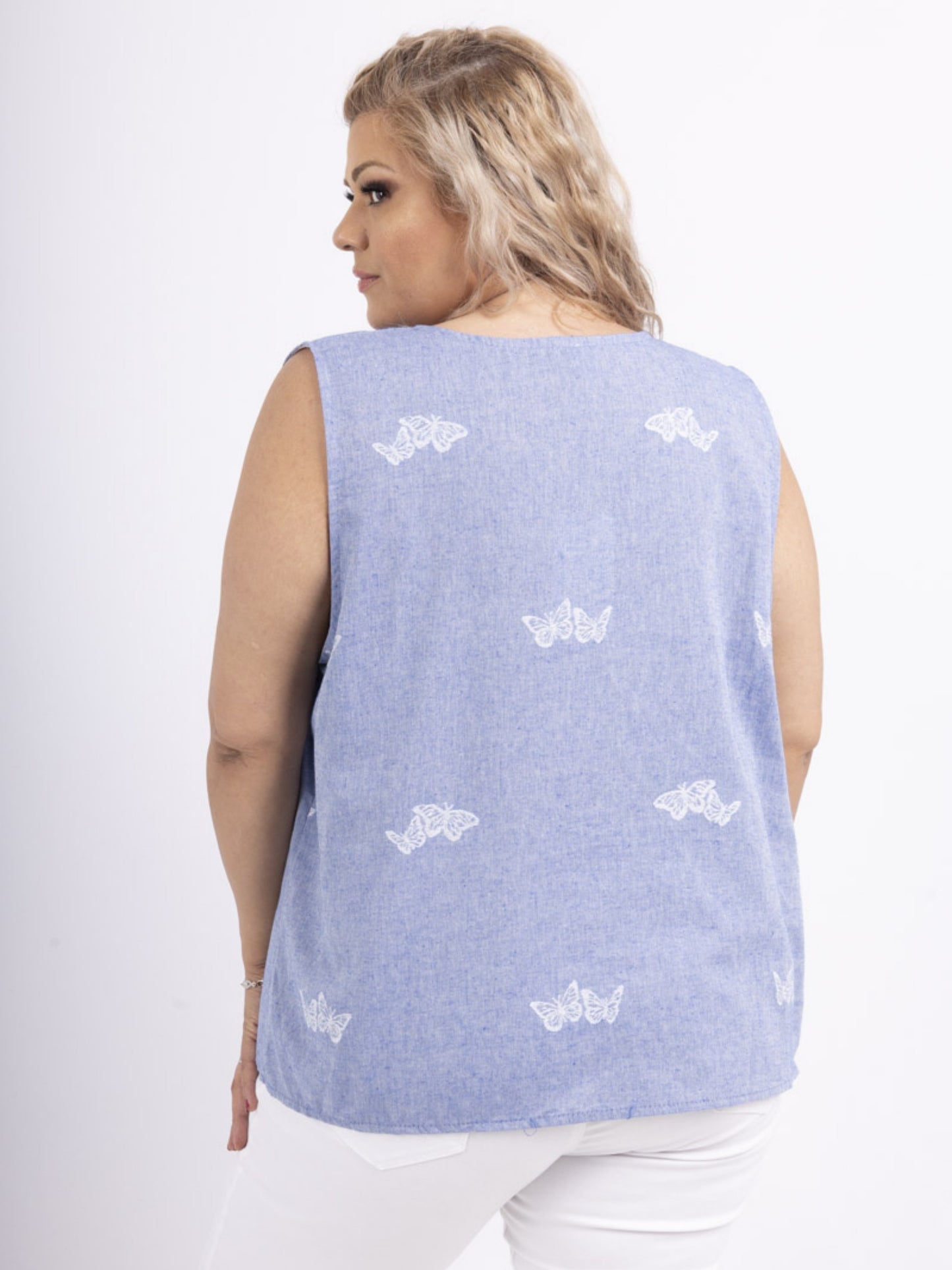 Top sans manches Adrien Bleu