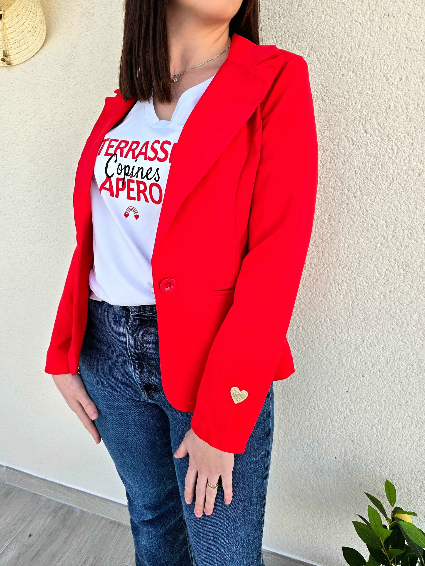 Veste blazer Donna Rouge