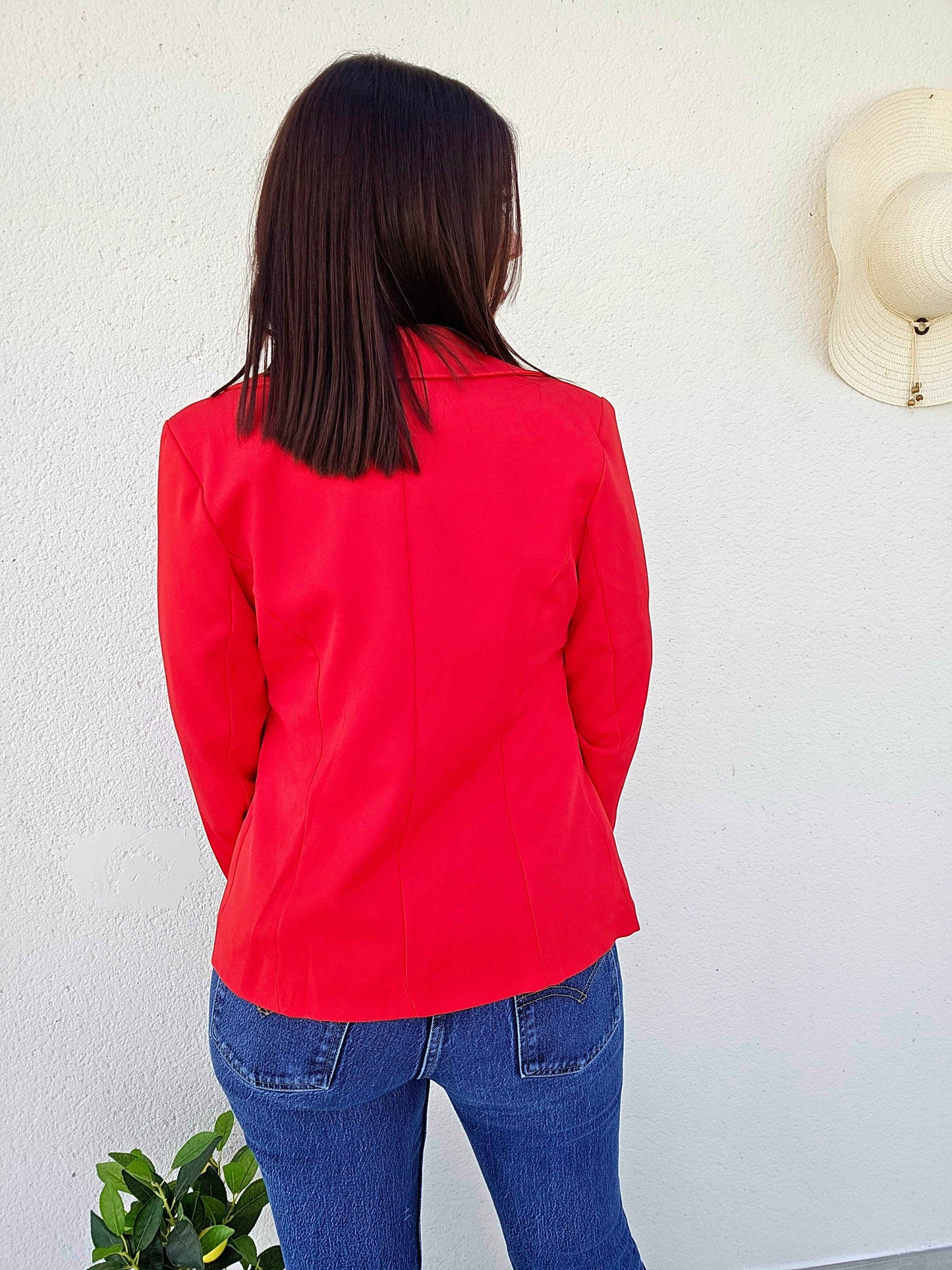 Veste blazer Donna Rouge