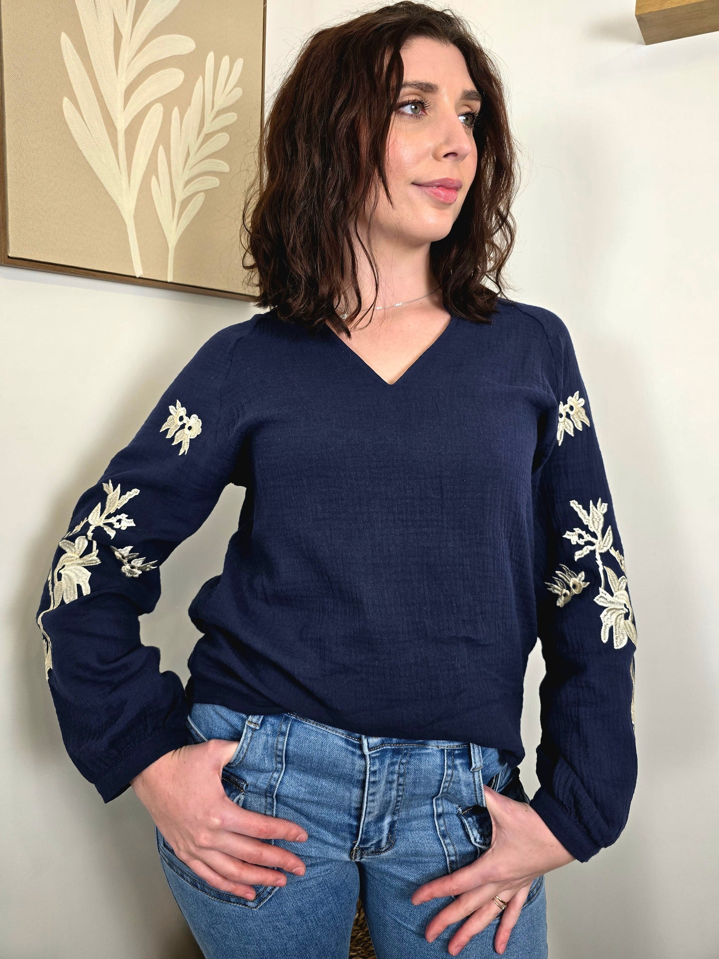 Blouse Bleu Marine Margaux