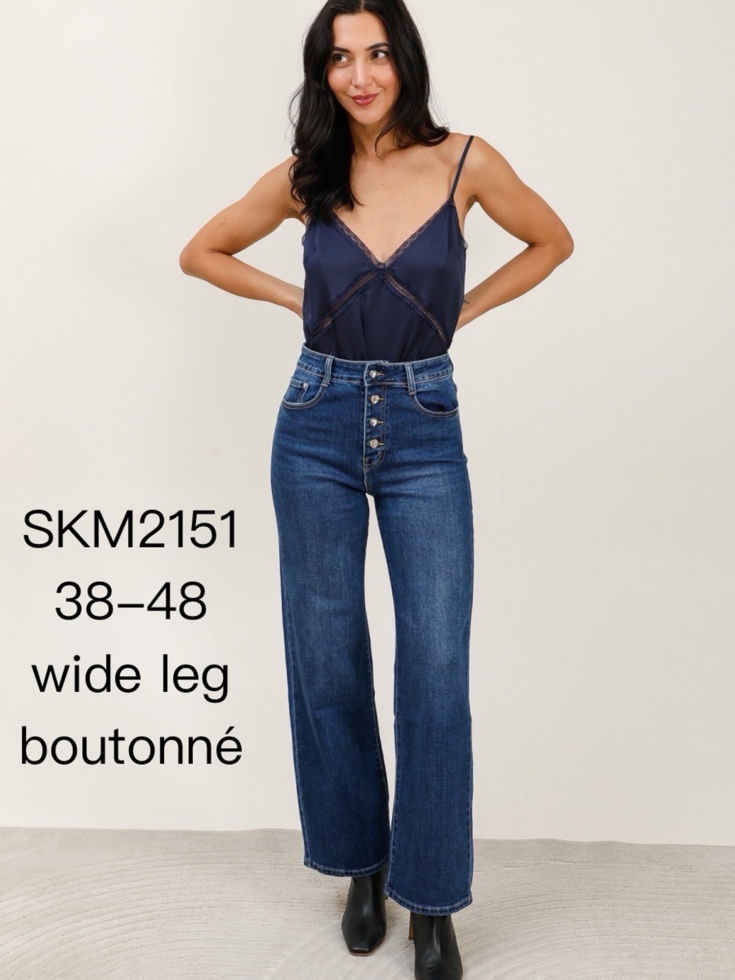 Jean MIGUEL Wide leg bleu