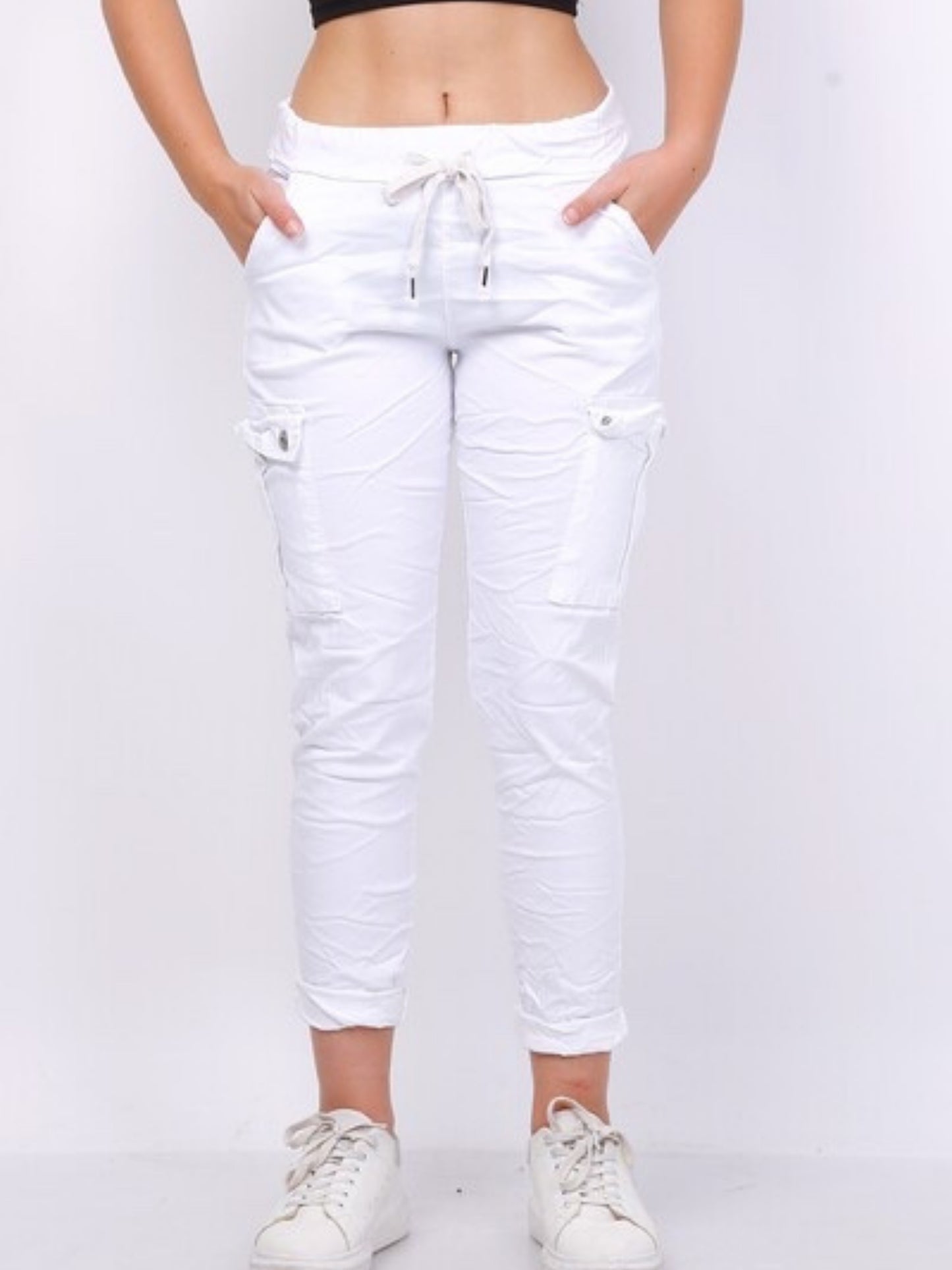 Pantalon Cargo Blanc