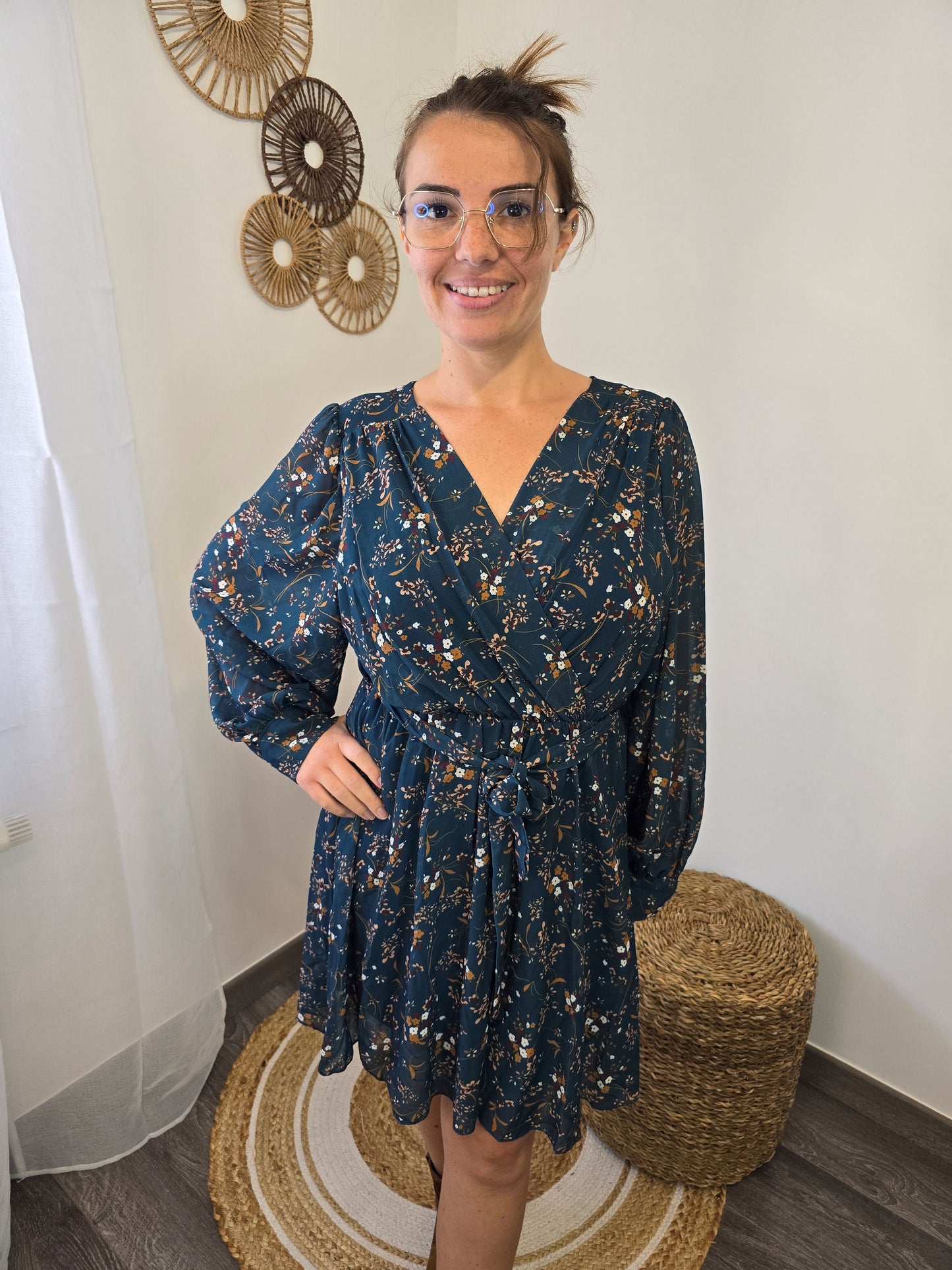 Robe Aline Bleu canard