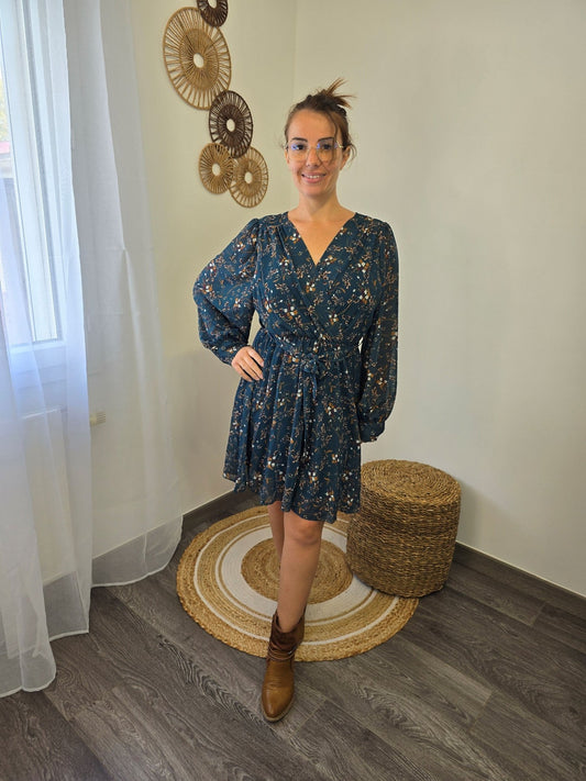 Robe Aline Bleu canard