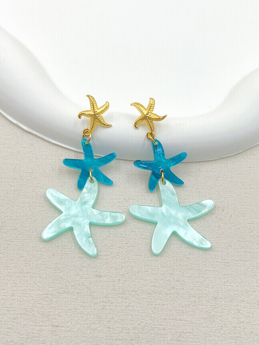 Boucles d'oreilles ETOILE Bleu
