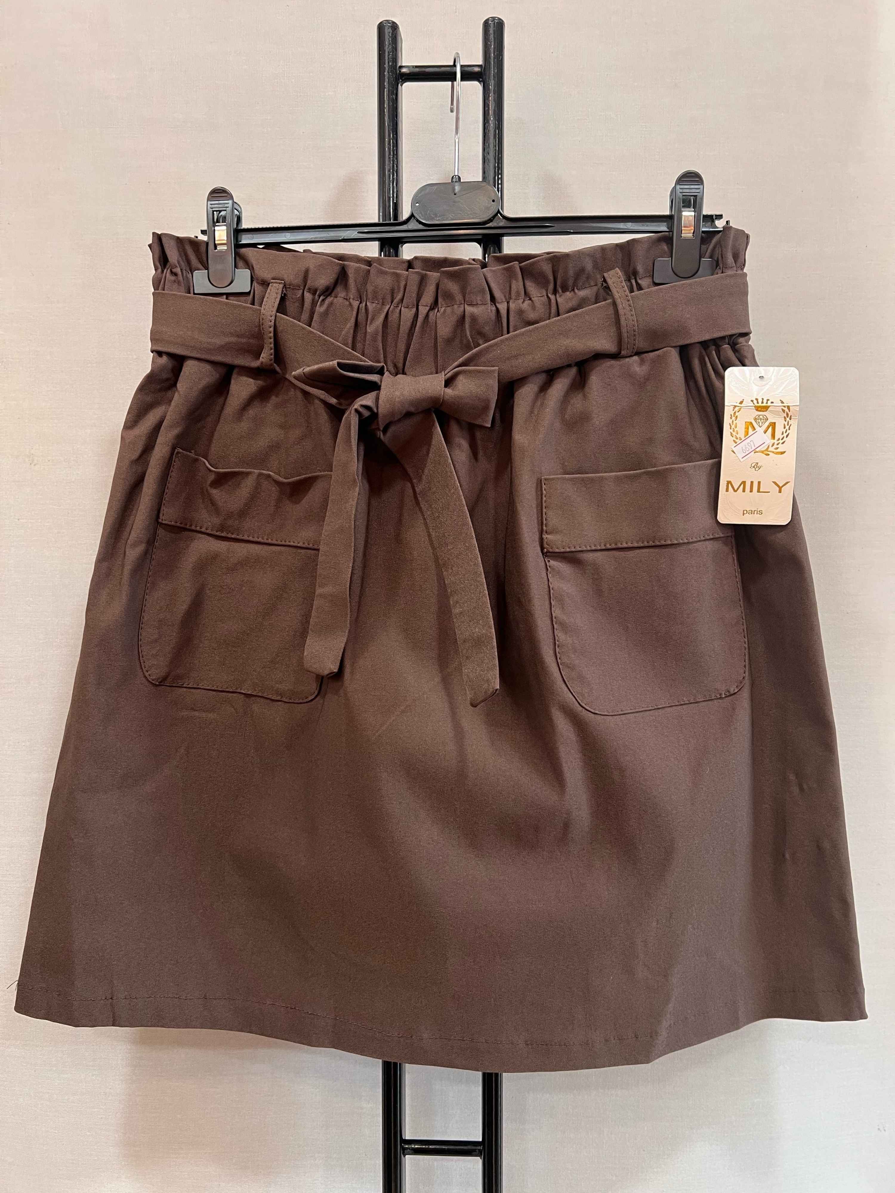 Jupe CARLA Grande Taille chocolat