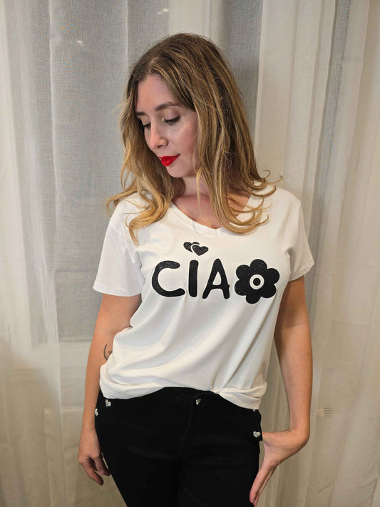 Tee-shirt CIAO blanc