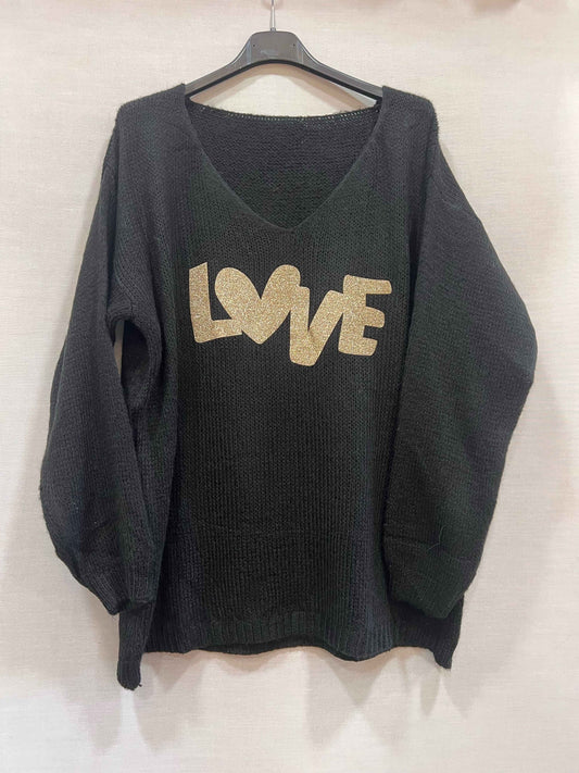 Pull EMILIO "Love" noir
