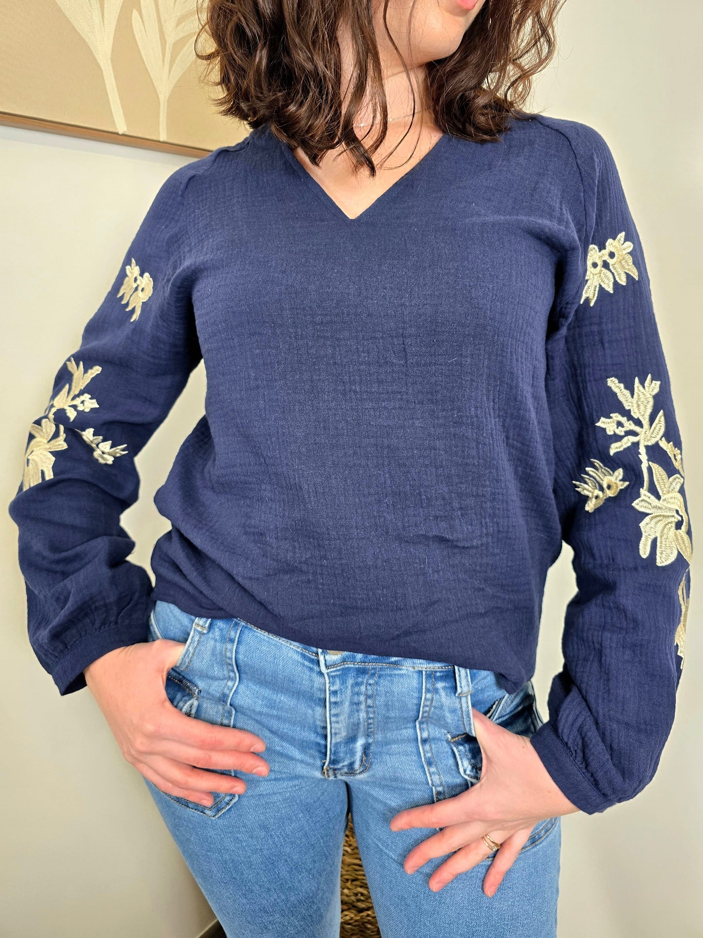 Blouse Bleu Marine Margaux