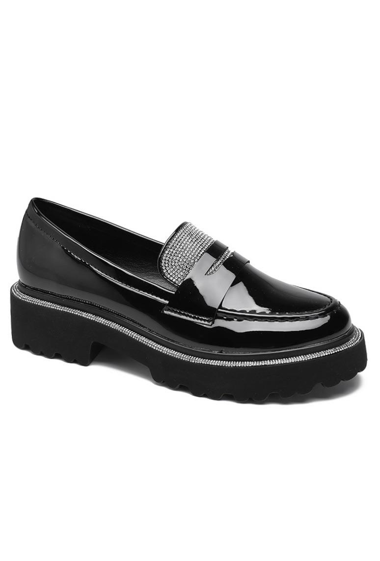 Mocassins MIKE vernis noir