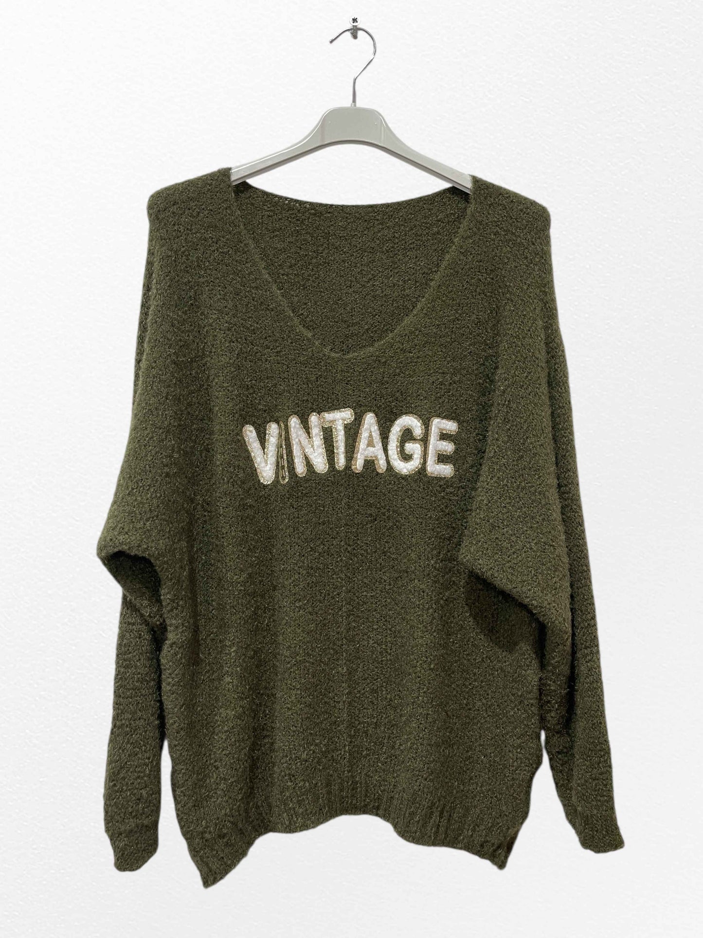 Pull VINTAGE kaki